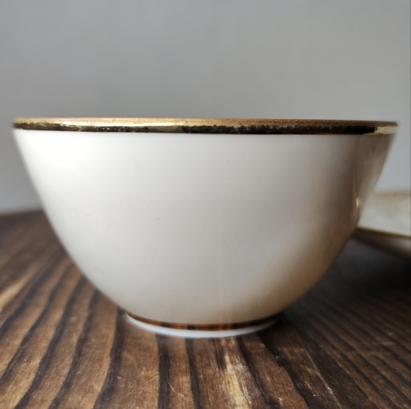 Winterling Bavaria Germany Floral Cup & Saucer Small Gold Flowers Spots Vintage - Picture 8 of 16